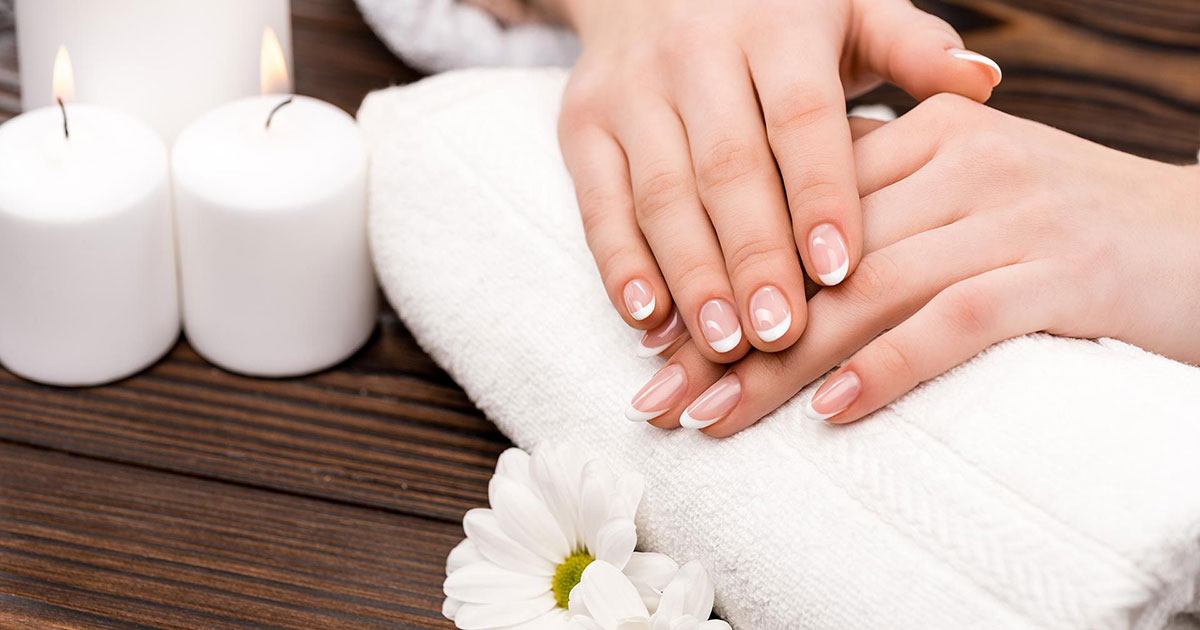 White stain on nails