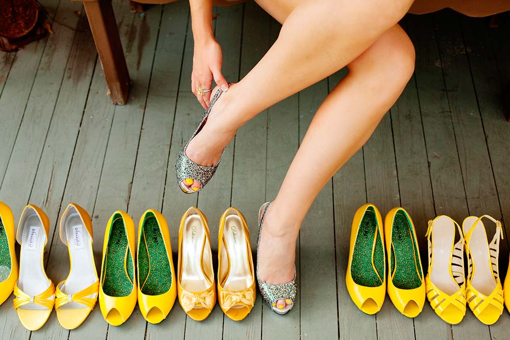 Yellow shoes