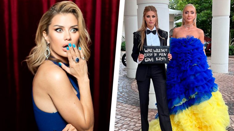 Скандал! Викторию Боню в мужском образе и с лозунгом о войне выгнали с красной дорожки в Каннах 6 6 31