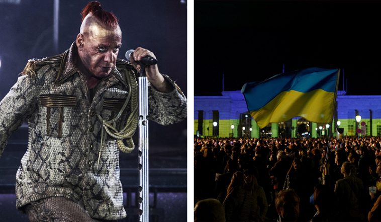 Rammstein на концерте в Цюрихе взяли в руки флаг Украины. Публика была в восторге 6 флаг украина