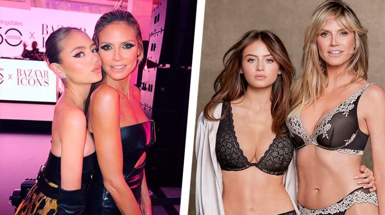 "Какой весёлый день!" - Хайди Клум с 18-летней дочерью порезвились на сьёмках рекламы нижнего белья 6 6 17