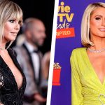 Хайди Клум в платье с экстравагантно глубоким декольте зажгла на вечеринке Пэрис Хилтон 15 6 12