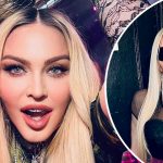 Мадонна в готическом образе с глубоким декольте снялась, стоя на коленях с открытым ртом 13 Maket Moldova 1650871362 12