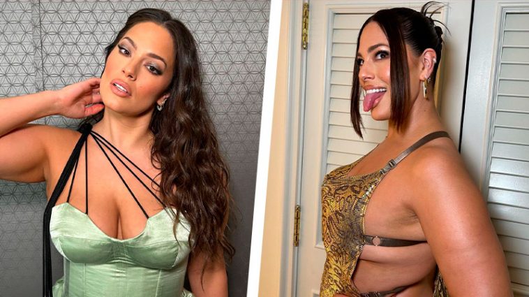 "Фанта-девушка мечты!" – plus-size-модель Эшли Грэм вышла в свет в оранжевом топе и мини-юбке 6 6 12