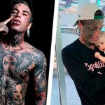 Милота зашкаливает: 24-летний фрик из Австралии, тело которого полностью покрыто тату, сводит их ради дочери 14 6 13