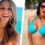 Сложный выбор! В Сети сравнили фото в бикини 56-летней Сальмы Хайек и 57-летней Элизабет Хёрли 14 6