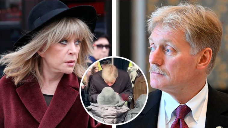 Низко поклонившись Песков расцеловал руки Пугачевой на похоронах Юдашкина 6 901