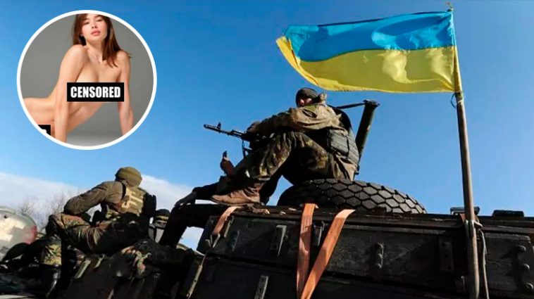 Прикрыла гениталии трезубом. Офицер ВСУ прокомментировал ню-фотосессию украинки: «За это знамя умирают уже 10 лет» 6