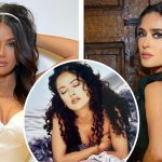 Без бюстгальтера в белом платье на бретелях: Сальма Хайек восхитила своим видом на архивном видео 27-летней давности 16 gwgwege