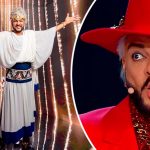 В платье с разрезом до бедра: Киркоров в кокетливом образе поздравил "нежного друга" Баскова с юбилеем 14 krug.j