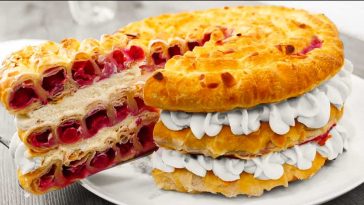 z gotovogo tista za kilka hvylyn gotuyu shykarnyj tort z vyshneyu vsi dumayut shho vin z kondytersko