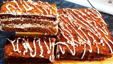 karamelnyj medovyk perevirenyj tort dlya gostej vsi zavzhdy prosyly reczept