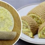 Рулет из вафельных коржей к чаю. Без духовки через 5 минут! 20 Рулет из вафельных коржей к чаю. Без духовки через 5 минут!