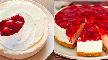 Малиновый чизкейк без выпечки – идеальный десерт ко Дню Святого Валентина