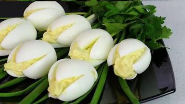 Закуска Белые тюльпаны – элегантное украшение вашего праздничного стола!