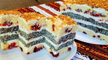 Пасхальный торт с маком и вишней – лучший рецепт празднично выпечки