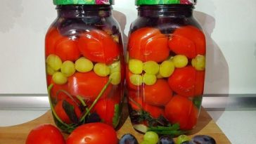 Маринованные помидоры с виноградом на зиму – необыкновенно вкусно и красиво!