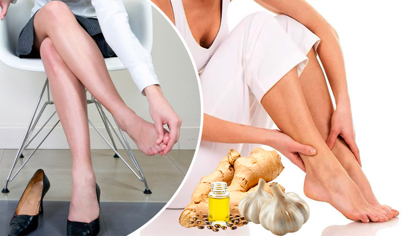 Домашний разогревающий бальзам для ног с касторовым маслом, чесноком и имбирём