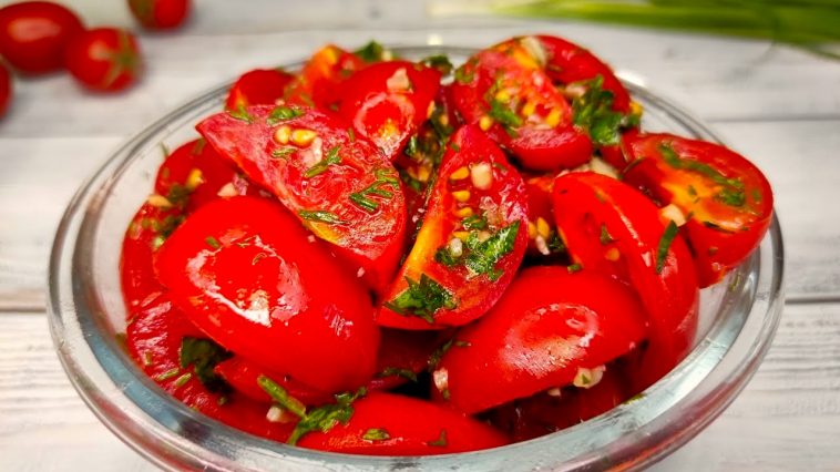 Быстрая закуска из помидоров — моя коронная фишка!
