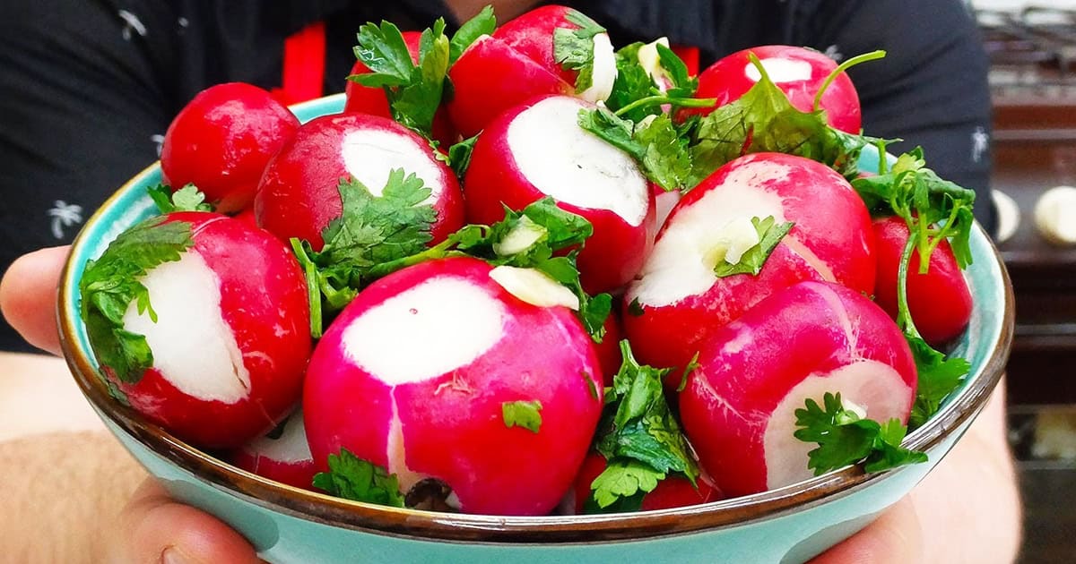 Редис по-грузински — острая закуска, которую готовлю каждый день, пока есть редис!