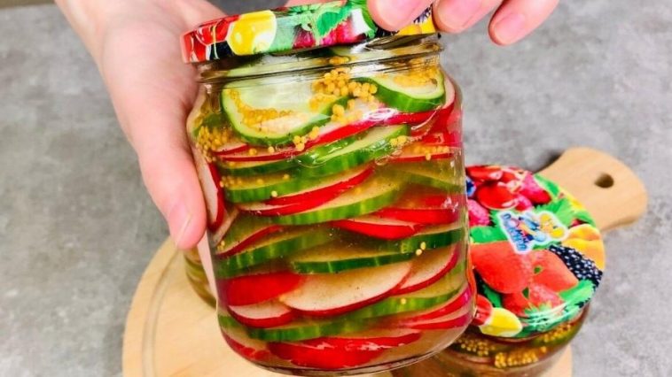 Маринованная закуска из редиски и огурцов — яркая сезонная заготовка на любой случай