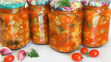 Кабачки в томатном соусе на зиму — любимый рецепт без лишних хлопот!