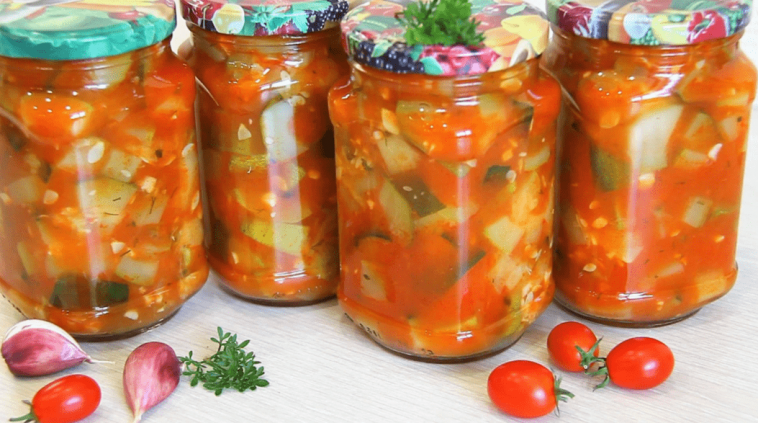 Кабачки в томатном соусе на зиму — любимый рецепт без лишних хлопот!