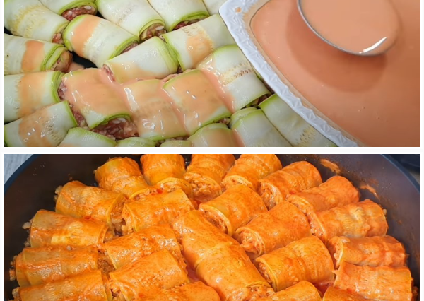 Рулетики из кабачков с фаршем в соусе – нежное и сытное блюдо для всей семьи