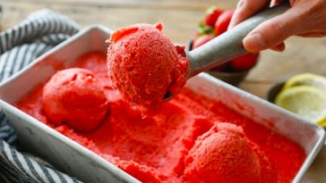 Только спелая клубника и немного воды — и вкусное мороженое готово!