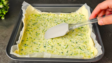 Пирог вкуснее пиццы! Кабачки, сыр и слоёное тесто — просто объедение