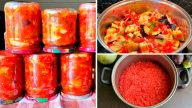Салат из баклажанов и кабачков в томатном соусе — любимая зимняя заготовка!