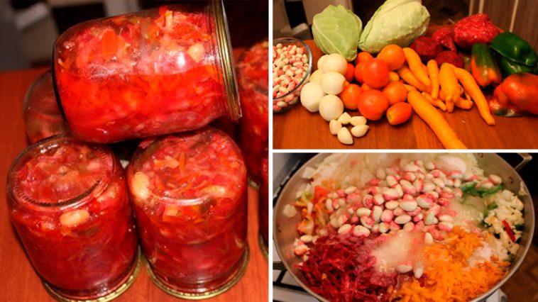 Находка для хозяйки! Заправка для борща с фасолью на зиму — ароматная, наваристая и очень удобная