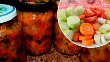 Соте из кабачков, помидоров и перца — любимая зимняя заготовка