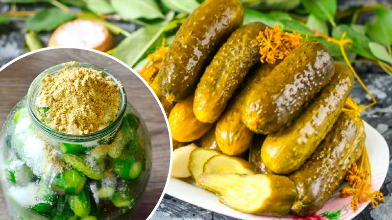 Горчичные огурчики на зиму — хрустящие, ароматные и без стерилизации!