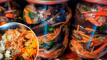 Самый вкусный салат из баклажанов на зиму — готовится просто, а зимой улетает в один момент!