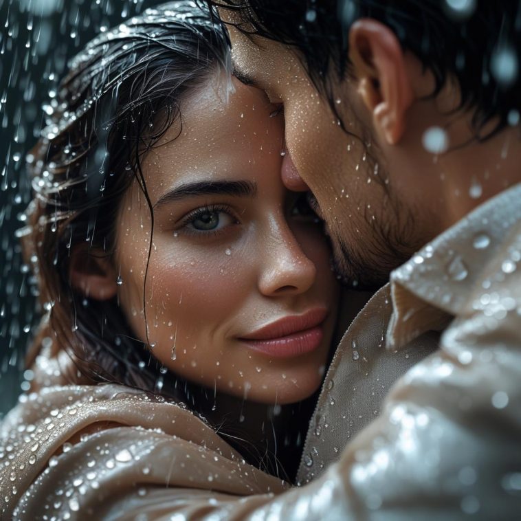 пара под дождём