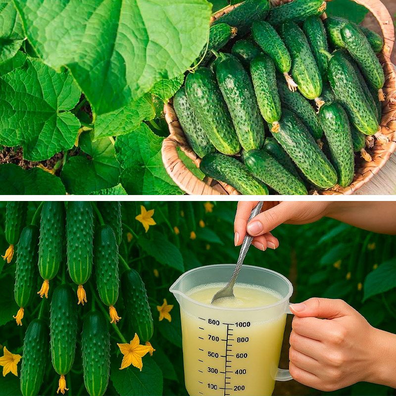 1 таблетка на 10 л воды! Как продлить плодоношение огурцов в августе