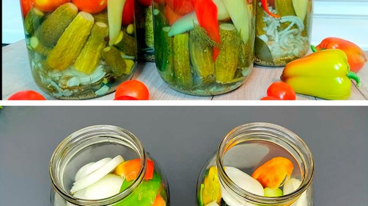 Огурцы и помидоры вместе в одной банке — лучший рецепт для зимних заготовок