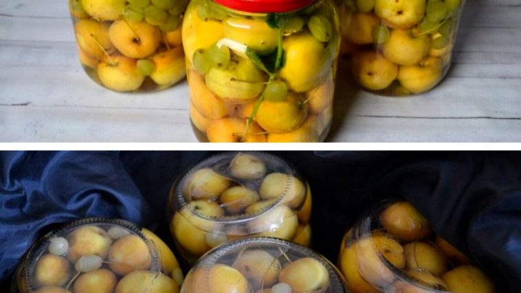 Яблоки с виноградом и мятой в сиропе – вкусная заготовка к зиме