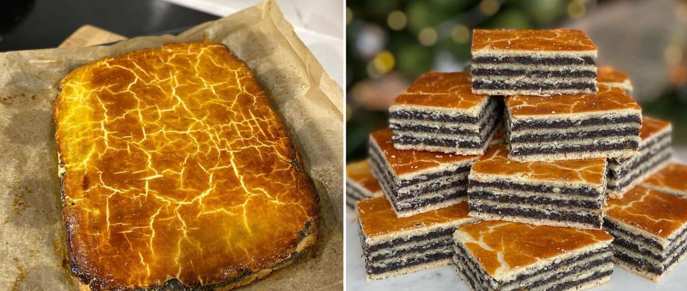 Пышный пирог с маковой начинкой на дрожжевом тесте