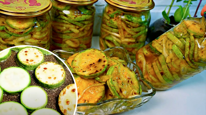 Кабачки «как шашлык» на зиму – гости всегда просят рецепт!