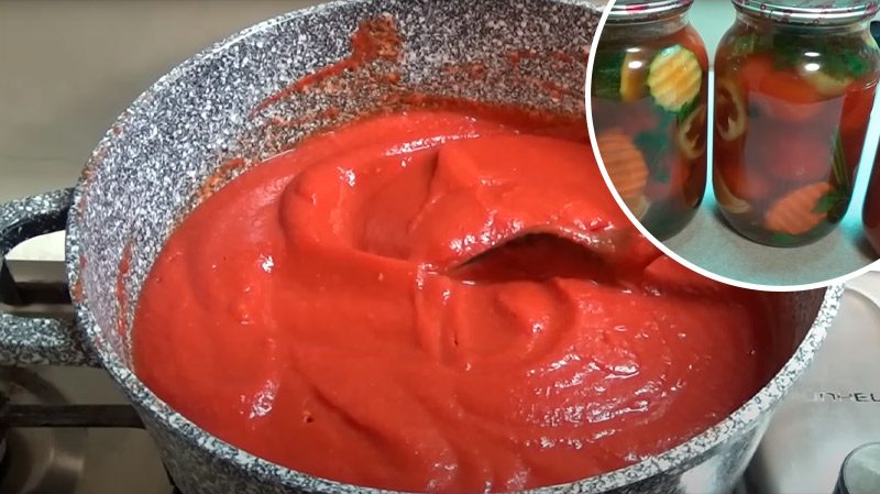 Домашняя томатная паста и помидоры в собственном соке – 2 в 1 без отходов!