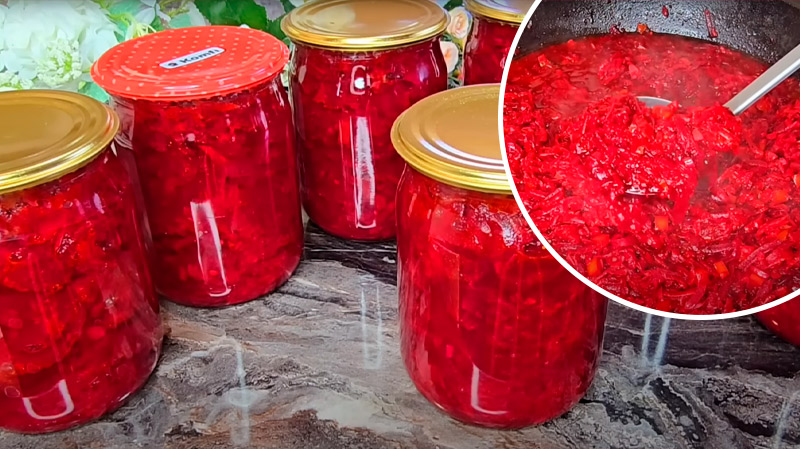 Борщевая заправка «Минутка» на зиму — открыл баночку и борщ готов!