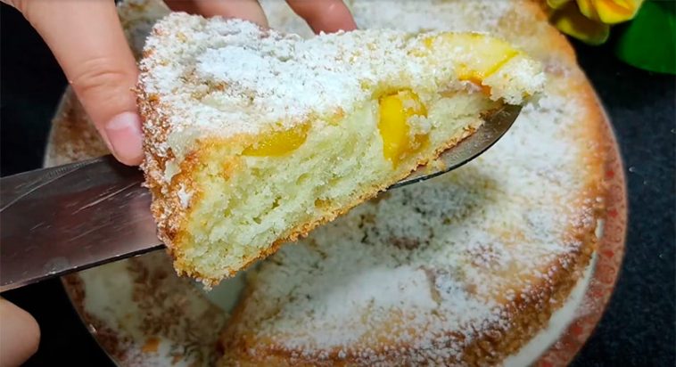 Пирог с персиками: пошаговый рецепт ароматной домашней выпечки