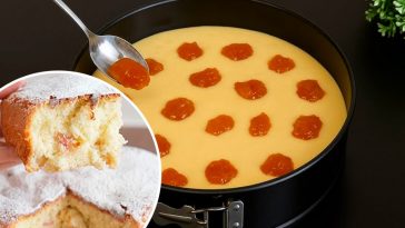Самый мягкий лимонно-абрикосовый торт за 5 минут замеса