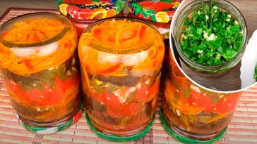 Вкуснейшие баклажаны с овощами на зиму — пикантная закуска, которая всегда удаётся