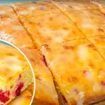 Сливовый пирог со сметанной заливкой