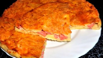 Пирог-пицца с колбасой: быстрый рецепт на каждый день