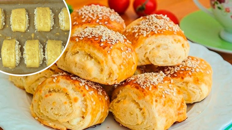 Несладкие слоёные булочки с сыром — нежная выпечка для сытного перекуса