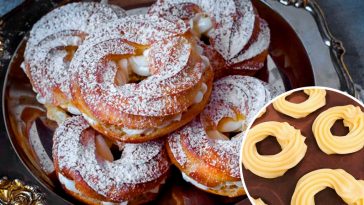 Творожные заварные кольца с нежным кремом — десерт, который удобно брать с собой!